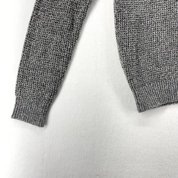 IZOD Men's Black Grey Color Block Mock Neck Button Sweater Size M - Picture 7 of 10